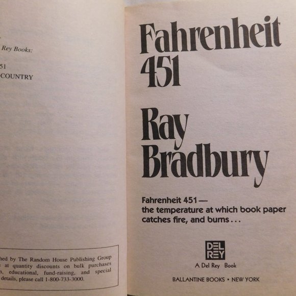Ray Bradbury FAHRENHEIT 451 The 50th Anniversary Edition Paperback Book - Picture 4 of 6